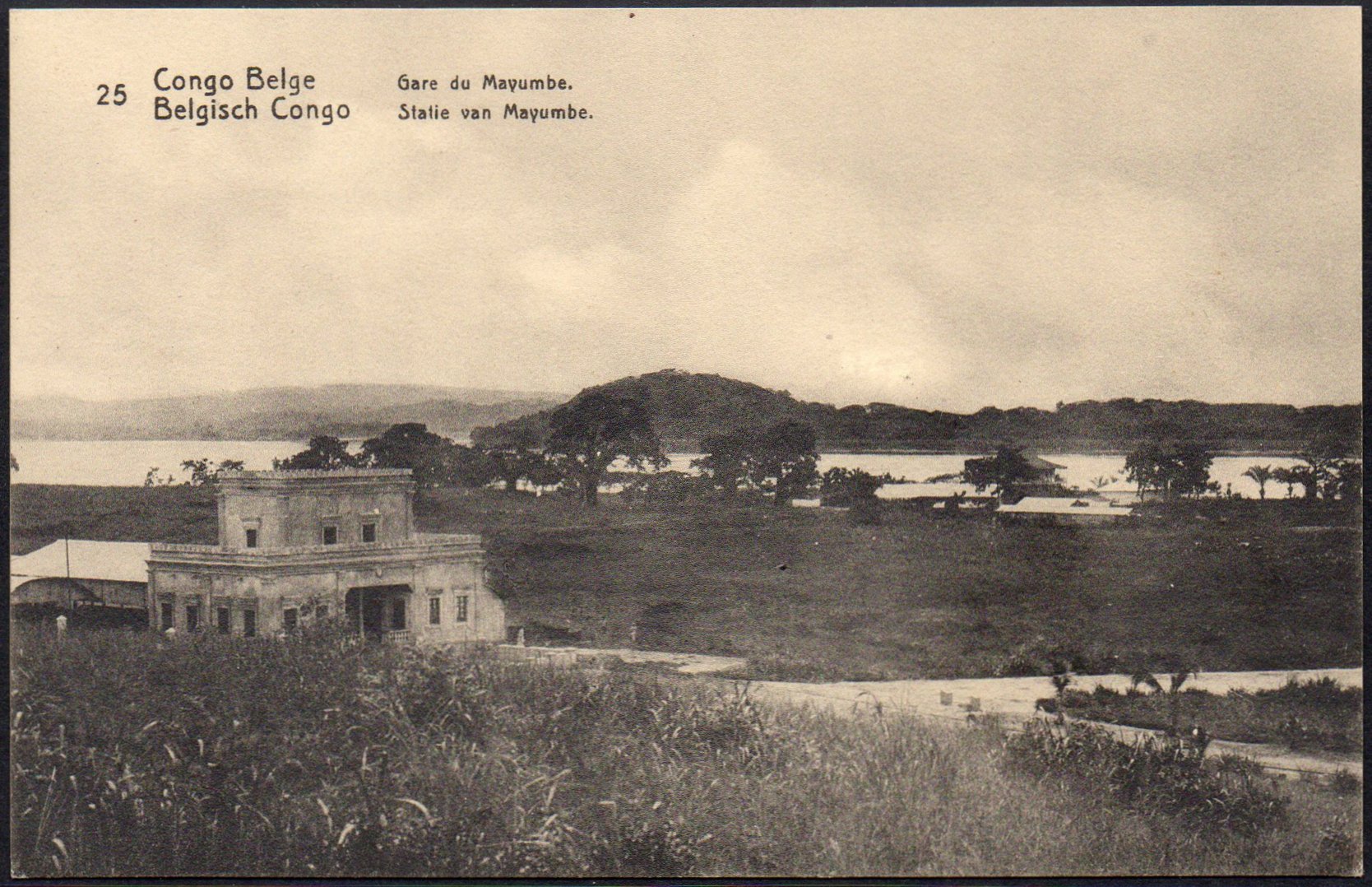 Belgian Congo Belge Entiers postaux series 1 Postal stationery view card railway train